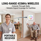 Pager Call Button Wireless 1V1 Long-Distance 433mhz Remote Control High Volume Light Portable Home Nursing Home Wiring Free SOS Emergency