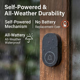 Doorbell Self-powered Wireless 1V2 Home Nursing Home Water-Proof Long-Distance Remote Control  No Camera No Battery Free Wiring Free Plug-In