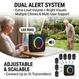 Pager Call Button Wireless 1V1 Long-Distance 433mhz Remote Control High Volume Light Portable Home Nursing Home Wiring Free SOS Emergency
