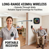 Pager Call Button Wireless 1V1 Long-Distance 433mhz Remote Control High Volume Light Portable Home Nursing Home Wiring Free SOS Emergency