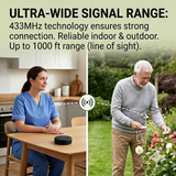 Pager Call Button Wireless 2V1 Long-Distance 433mhz Remote Control High Volume Light Home Nursing Home Wiring Free SOS Emergency