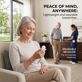Pager Call Button Wireless 2V1 Long-Distance 433mhz Remote Control High Volume Light Home Nursing Home Wiring Free SOS Emergency